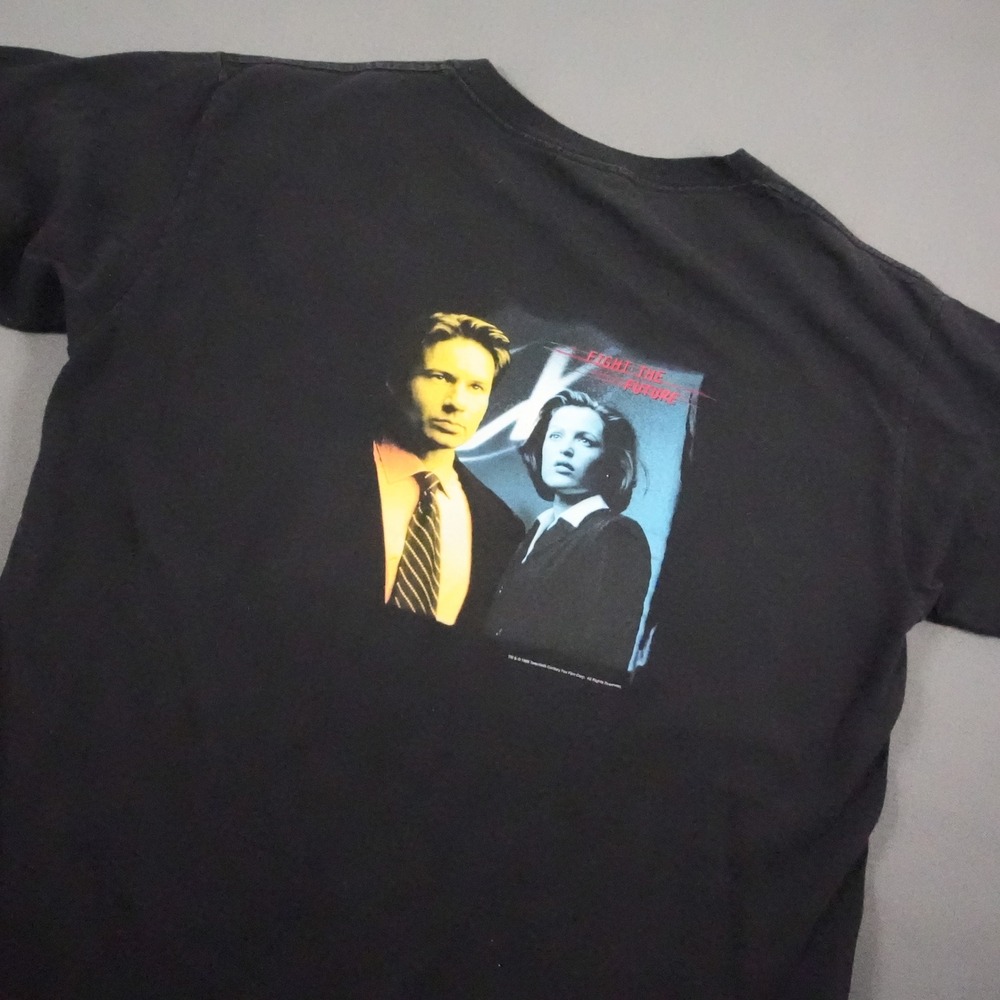 Vintage 90's The X Files Fight the Future Movie Promo Men L USA Made Retro